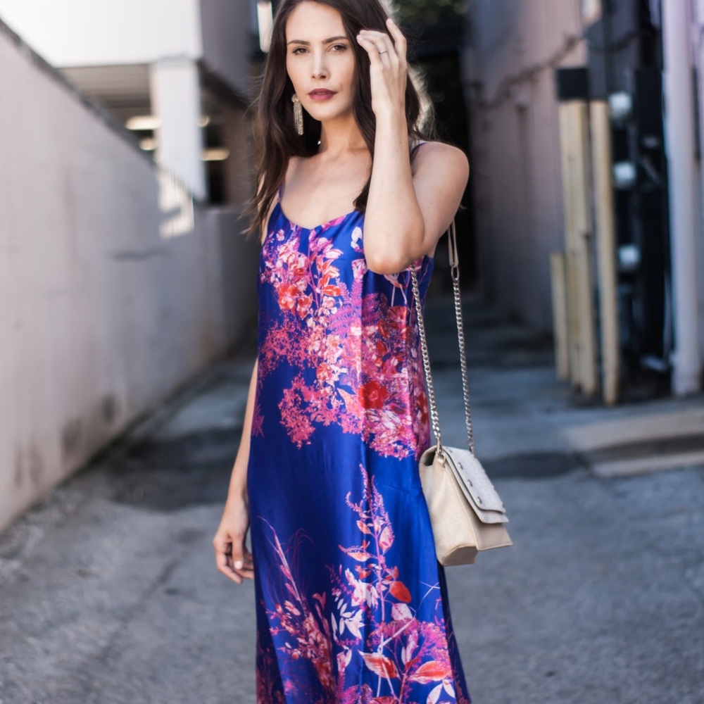 Banana Republic floral slip dress